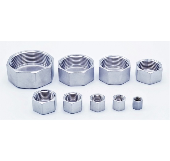 Stainless steel end cap, threaded, type 326