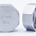 Stainless steel female threaded end cap with hexagon | 2"
