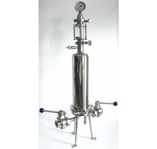 Stainless steel filter housing, candle filtration, food and beverage industry filtration equipment