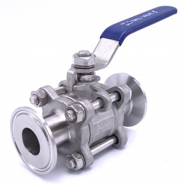 Stainless Steel Full Flow Ball Valve, 3-piece, CLAMP DN20 (K50.5)