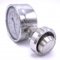 Stainless steel manometer with separating membrane DIN 11851, dial 100 mm, nut DN25 | 0-10 bar