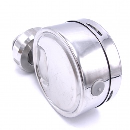 Stainless steel manometer with separating membrane DIN 11851, dial 100 mm, nut DN25 | 0-4 bar