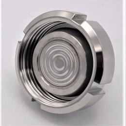 Stainless steel manometer with separating membrane, DIN 11851, dial 100 mm | nut DN32