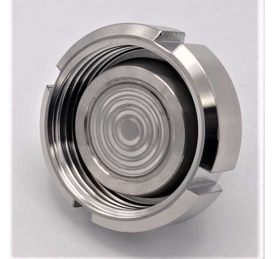 Stainless steel manometer with separating membrane, DIN 11851, dial 100 mm | nut DN32