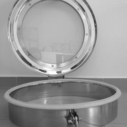 stainless steel Non-pressure manhole with sight glass | DN500