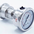 Stainless Steel Pressure Gauge 63 mm (back connection) with Separating Diaphragm-CLAMP 0-1 bar, (clamp-50,5mm)