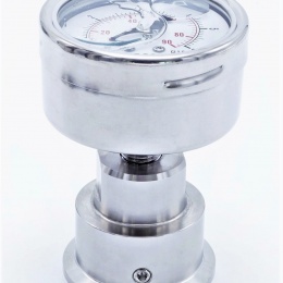 Stainless Steel Pressure Gauge 63 mm (back connection) with Separating Diaphragm-CLAMP 0-6 bar, (clamp-50,5mm)