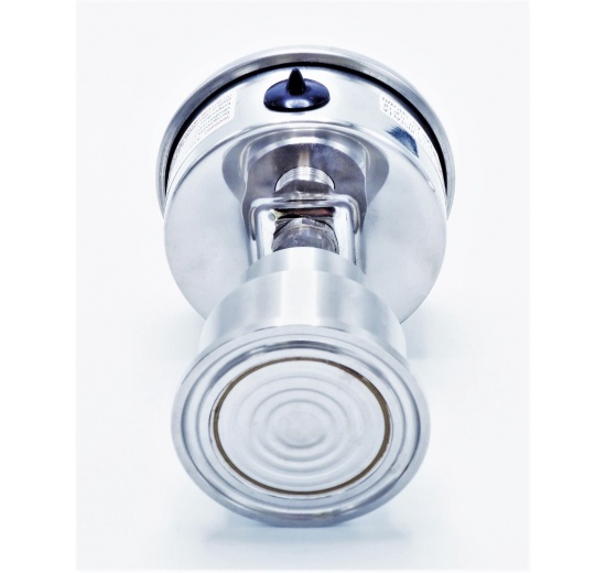 Stainless Steel Pressure Gauge 63 mm (back connection) with Separating Diaphragm-CLAMP 0-1 bar, (clamp-50,5mm)