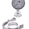 Stainless Steel Pressure Gauge, Dial 100 mm, Sanitary Diaphragm CLAMP DIN 32676 (64 mm) | 0-2,5 bar