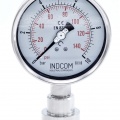 Stainless Steel Pressure Gauge, Dial 100 mm, Sanitary Diaphragm CLAMP DIN32676 (50.5 mm)