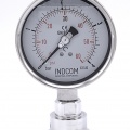 Stainless Steel Pressure Gauge, Dial 100 mm, With A Sanitary Diaphragm CLAMP DIN32676 (50.5 mm)