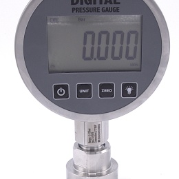 Stainless Steel Pressure Gauge, Dial 100 mm, With A Sanitary Diaphragm CLAMP DIN32676 (50.5 mm) | 0-25 bar