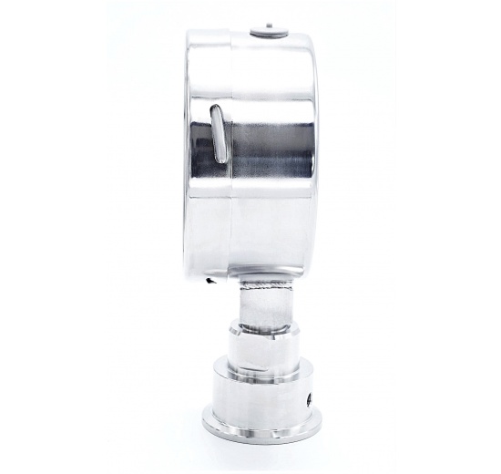 Stainless Steel Pressure Gauge, Dial 100 mm, With A Sanitary Diaphragm CLAMP DIN32676 (50.5 mm)