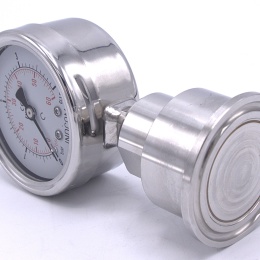 Stainless Steel Pressure Gauge, Dial 63 mm, With A Sanitary Diaphragm CLAMP DIN32676 (50.5 mm) | 0-4 bar, (clamp-50,5mm)