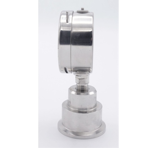 Stainless Steel Pressure Gauge, Dial 63 mm, With A Sanitary Diaphragm CLAMP DIN32676 (50.5 mm) | 0-6 bar, (clamp collar-50,5mm)