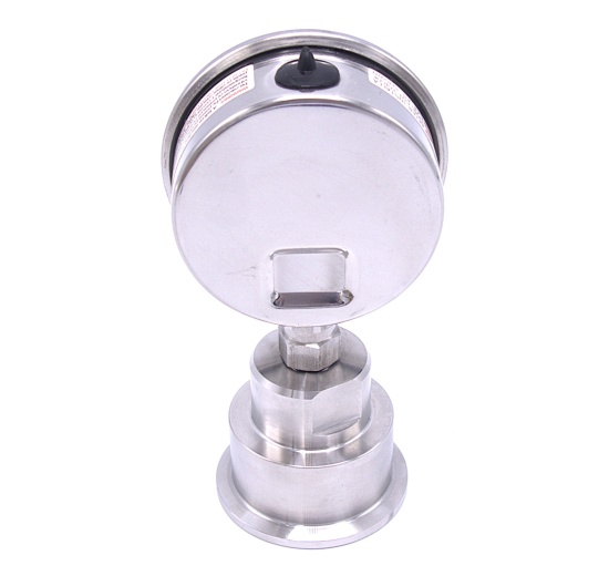 Stainless Steel Pressure Gauge, Dial 63 mm, With A Sanitary Diaphragm CLAMP DIN32676 (50.5 mm) | 0-1 bar, (clamp-50,5mm)