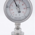 Stainless Steel Pressure Gauge With Separating Diaphragm- CLAMP, Dial 100 mm | -1/1.5 bar