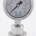 Stainless Steel Pressure Gauge with Separating Diaphragm-CLAMP, Dial 63 mm | 0-2,5 bar, (clamp-50,5mm)