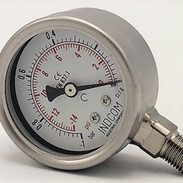 Stainless steel pressure gauges -1 to 0 bar