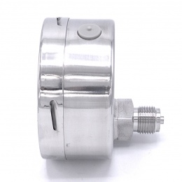 Stainless steel pressure gauges - the back (axial) connection, dial 100 mm | 0 - 2,5 bar (1/2")