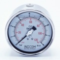 Stainless steel pressure gauges - the back (axial) connection, dial 100 mm | 0 - 8 bar (1/2")