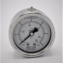 Stainless steel pressure gauges - the back (coaxial) connection 0 - 6 bar 1/4”