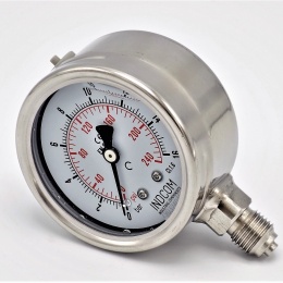stainless steel pressure gauges - the bottom connection
