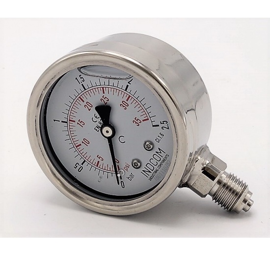 stainless steel pressure gauges, the bottom connection