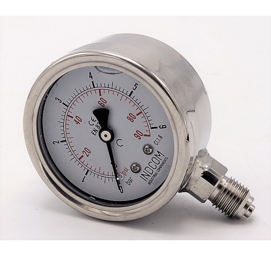stainless steel pressure gauges - the bottom connection