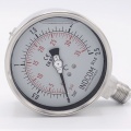 Stainless steel pressure gauges - the bottom (radial) connection, dial 100 mm | 0 - 2,5 bar (1/2")