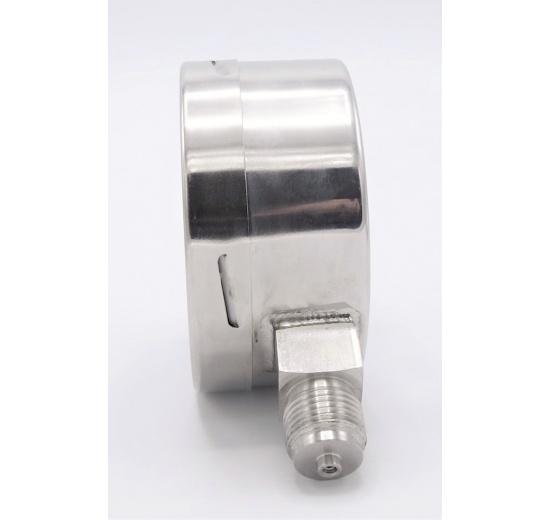Stainless steel pressure gauges - the bottom (radial) connection, dial 100 mm | -1/ 1.5 bar (1/2")