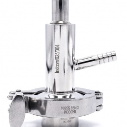 Stainless steel sampling valve, clamp connection DN25