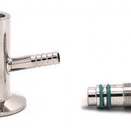 Stainless steel sampling valve, clamp connection DN25