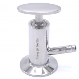 Stainless steel sampling valve, clamp