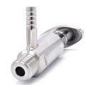 Stainless steel sampling valve, threaded 1/2"