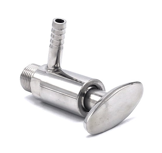 Stainless steel sampling valve, threaded 1/2"