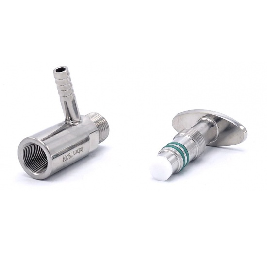 Stainless steel sampling valve, threaded 1/2"