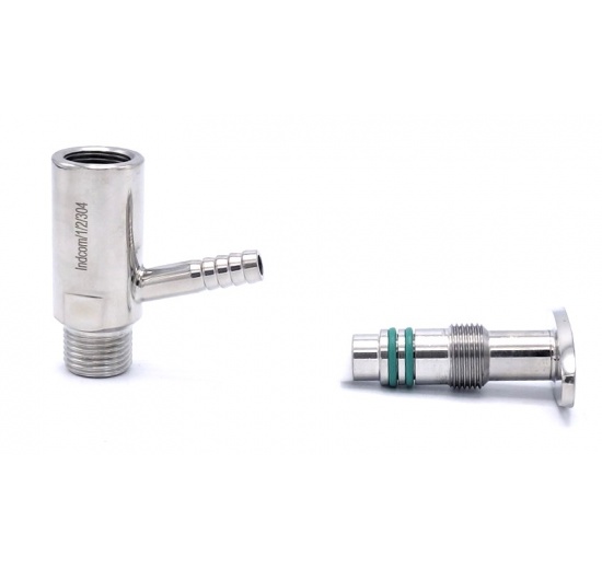 Stainless steel sampling valve, threaded 1/2"