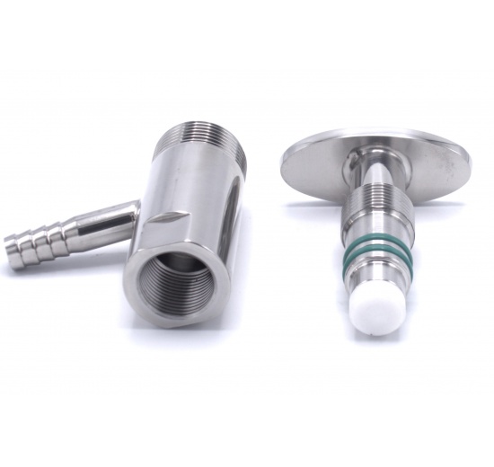 Stainless steel sampling valve, threaded 3/4"