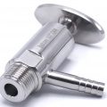 Stainless steel sampling valve, threaded