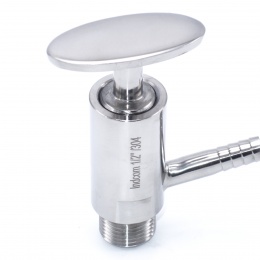 Stainless steel sampling valve, threaded