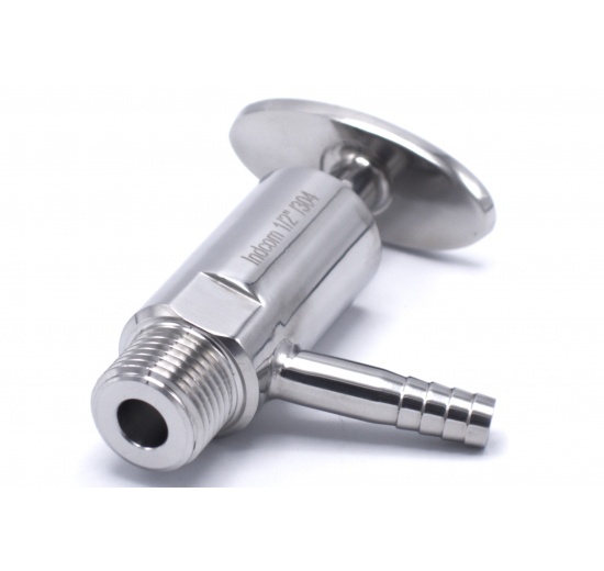 Stainless steel sampling valve, threaded