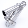 Stainless steel sanitary Y- filter, Clamp C-C used to filter liquids in which solid particles