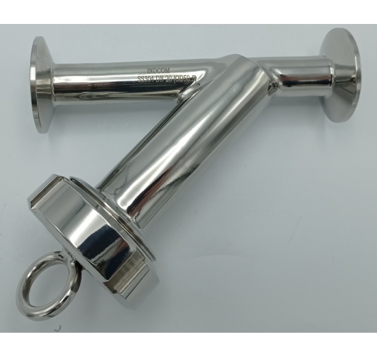 Stainless Steel Sanitary Y- filter, Clamp DN20, CLAMP collar 50.5 mm