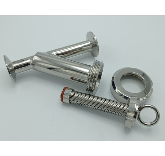 Stainless Steel Sanitary Y- filter, Clamp DN20, CLAMP collar 50.5 mm