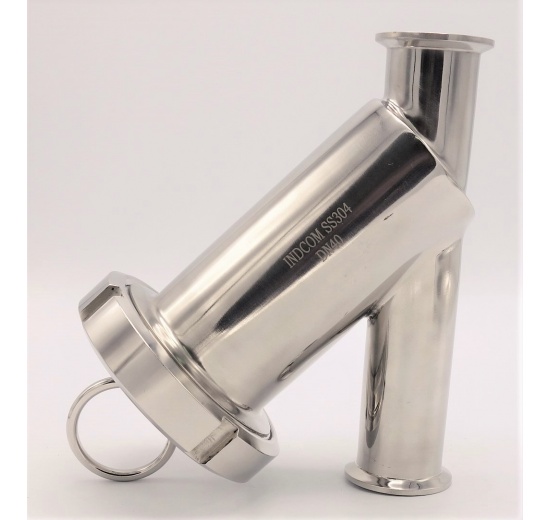 Stainless Steel Sanitary Y- filter, Clamp DN40