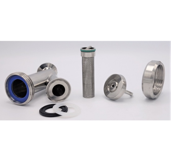 Stainless steel sanitary Y-filter Clamp with inner sieve