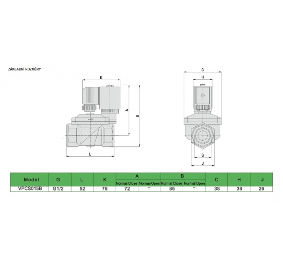 Stainless Steel Solenoid Valve 2/2, G 1/2" AC 24V, NC