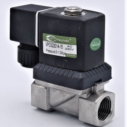 Stainless Steel Solenoid Valve 2/2, G 1/2" AC230V, NC
