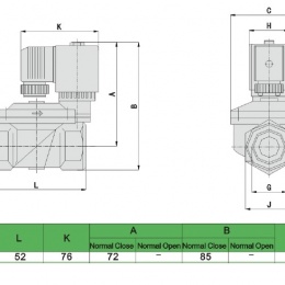 Stainless Steel Solenoid Valve 2/2, G 1/2" AC230V, NC